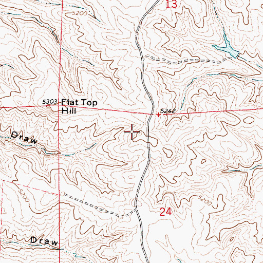 Topographic Map of McCullaugh Mine, WY