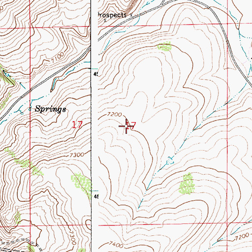 Topographic Map of Lezear Opening Mine, WY