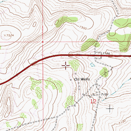 Topographic Map of Richardson Mine, WY
