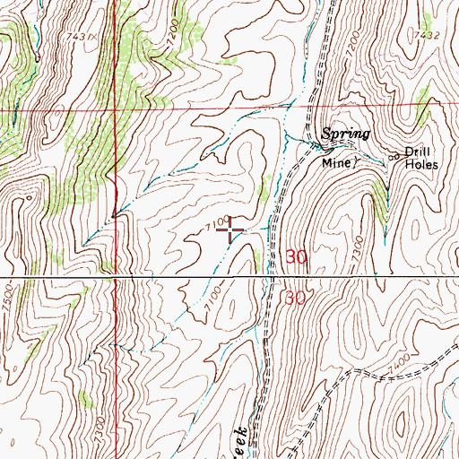 Topographic Map of R.L. Connelly Mine, WY