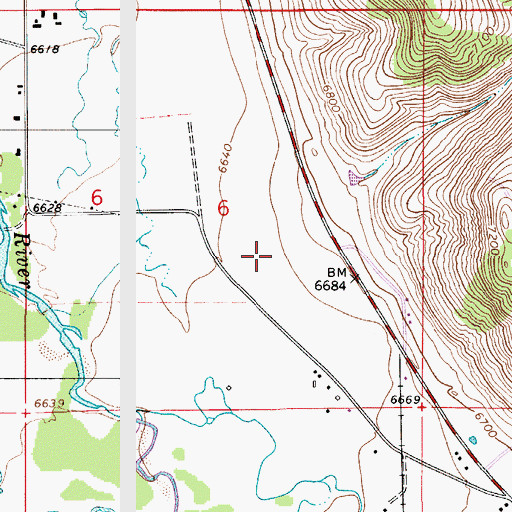 Topographic Map of Almy Number Two Mine, WY