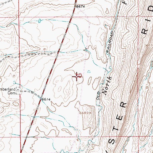 Topographic Map of Cumberland Number Twenty-five Mine, WY