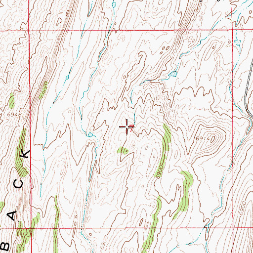 Topographic Map of Oyster Ridge Mine, WY