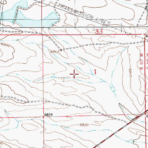 Topographic Map of Fitzpatrick Mine, WY