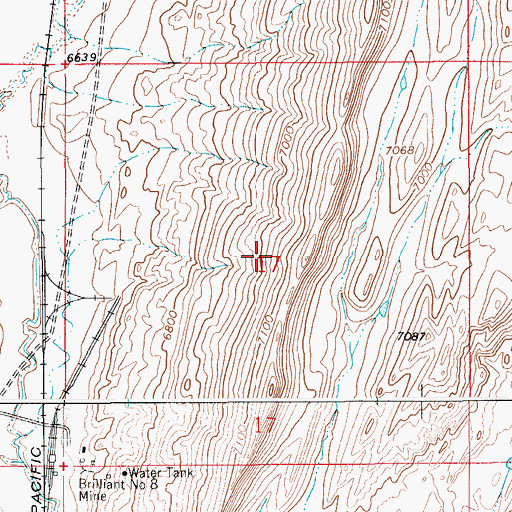 Topographic Map of Cumberland Number Three Mine, WY