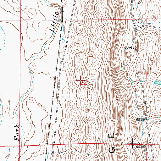 Topographic Map of Sudden Number One Mine, WY