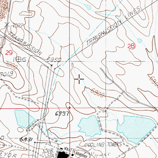 Topographic Map of Kemmerer Mine, WY