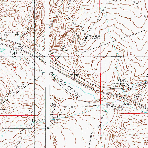 Topographic Map of Twin Creek Number Two Mine, WY