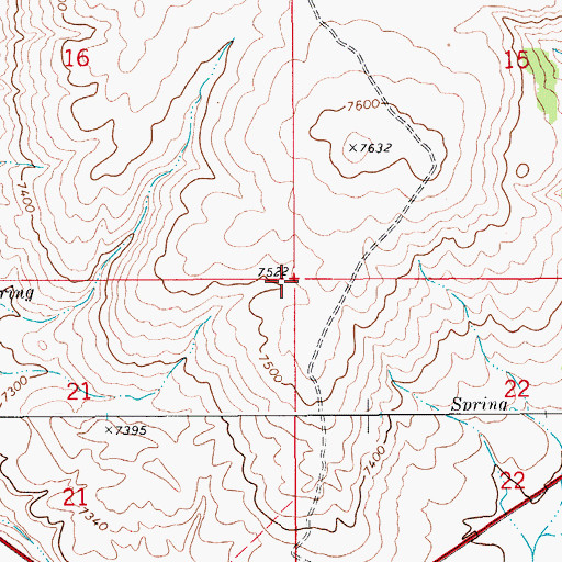 Topographic Map of Five-South Mine, WY
