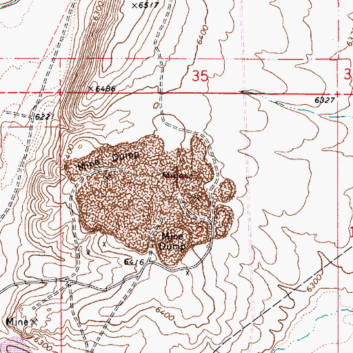 Topographic Map of San Francisco Chemical Company Number Three Mine, WY