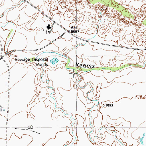 Topographic Map of Bluebird Canyon Wash, AZ