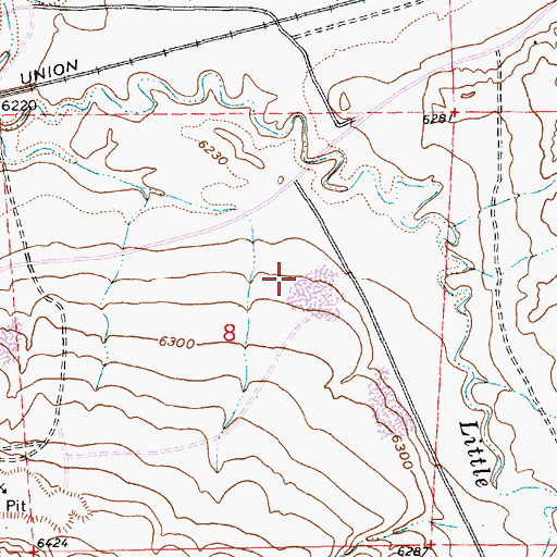Topographic Map of Rock Springs Coal Company Number One Mine, WY
