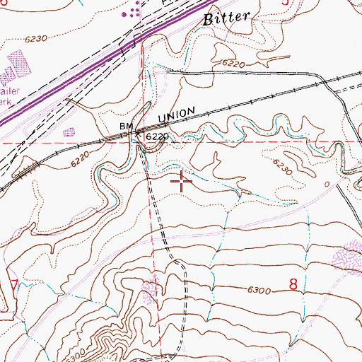 Topographic Map of Wyoming Coal and Coke Company Mine, WY
