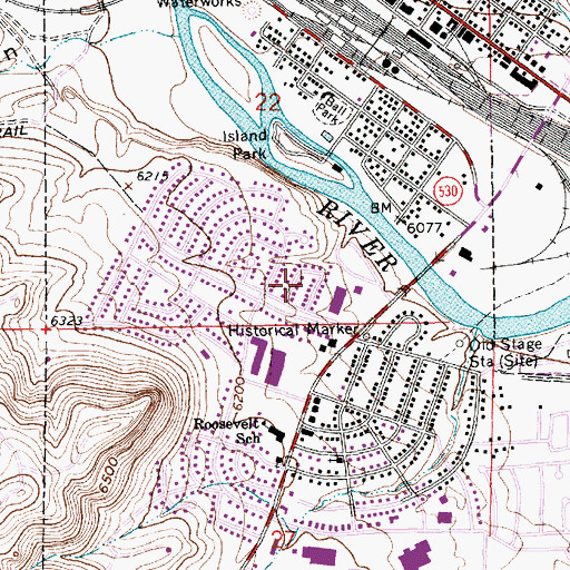Topographic Map of Acme Pit, WY