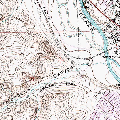 Topographic Map of Green River Area Mine, WY