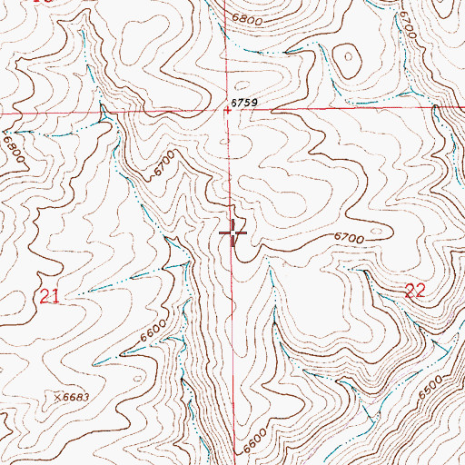 Topographic Map of Green River Area Mine, WY