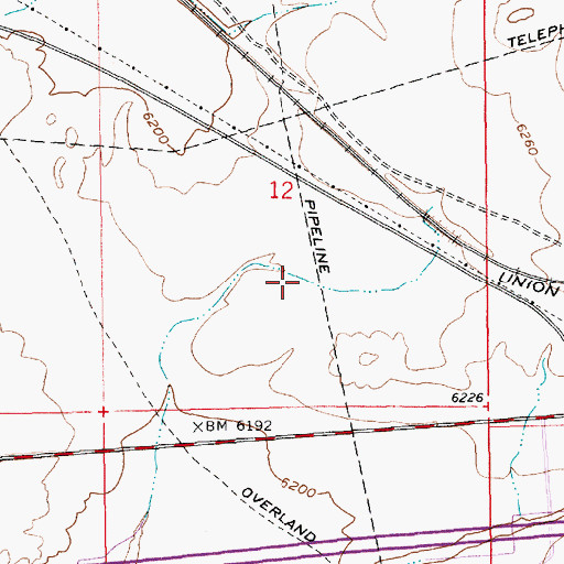 Topographic Map of Potash Company of America Number Two Mine, WY