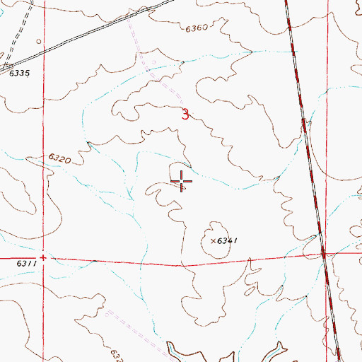 Topographic Map of Union Pacific Number One Mine, WY