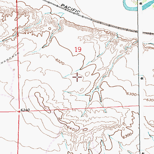 Topographic Map of Westvaco Number Seven Mine, WY