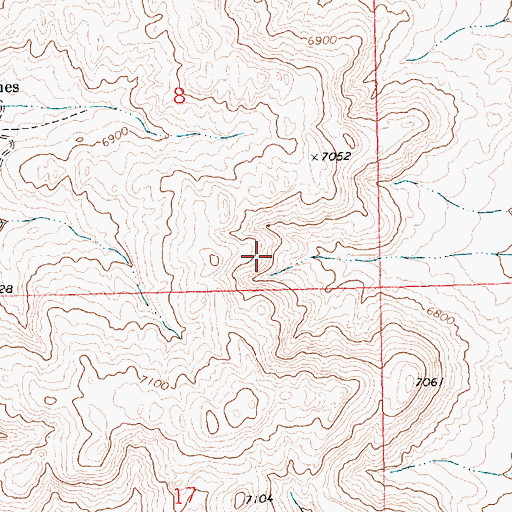 Topographic Map of Dines Number Eleven Mine, WY