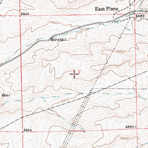 Topographic Map of E-Plane Number Eleven Mine, WY