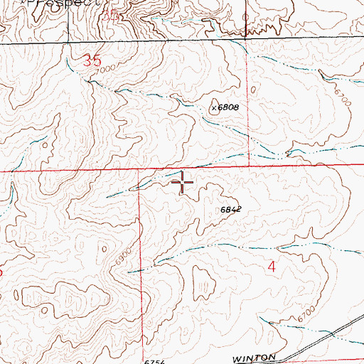 Topographic Map of Reliance Number One C Mine, WY