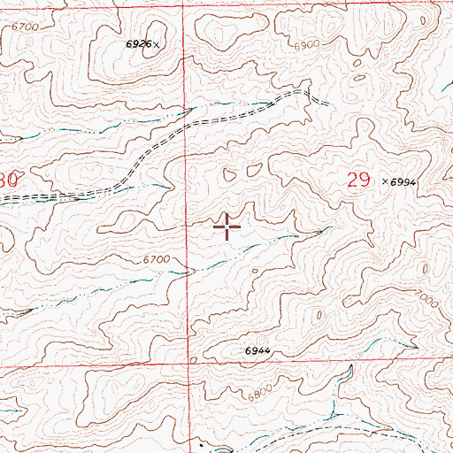 Topographic Map of Reliance Number Seven Mine, WY