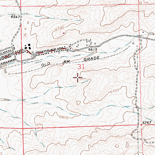 Topographic Map of Reliance Number Eleven Mine, WY