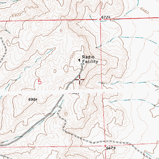 Topographic Map of Reliance Pit Number Four, WY