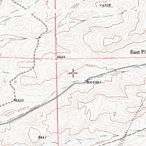 Topographic Map of Reliance Pit Number Twelve, WY
