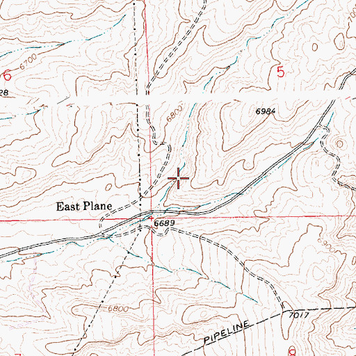 Topographic Map of Rock Springs Number Two B Mine, WY