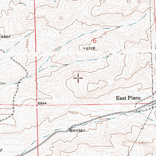 Topographic Map of Rock Springs Number Eleven Mine, WY