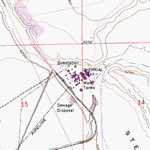 Topographic Map of Big Island Mine, WY