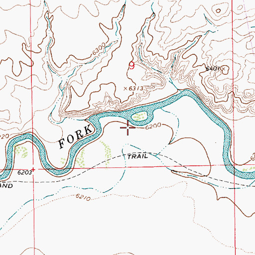 Topographic Map of Westvaco Number Five Mine, WY