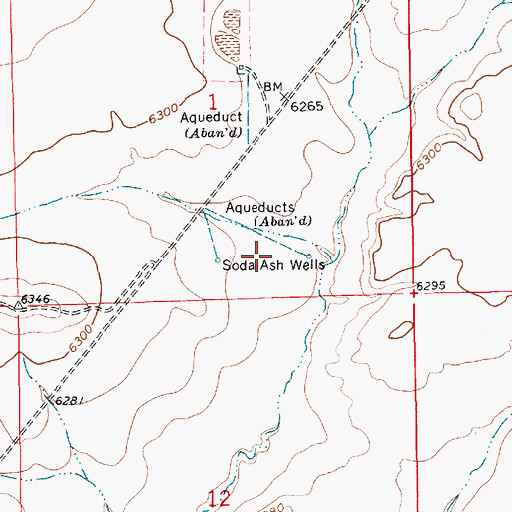 Topographic Map of Westvaco Number Twelve Mine, WY