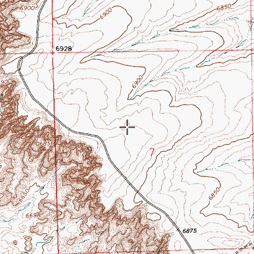Topographic Map of Badgers Teeth Mine, WY