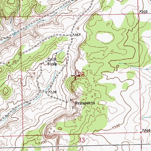 Topographic Map of Lucky Turk Mine, WY