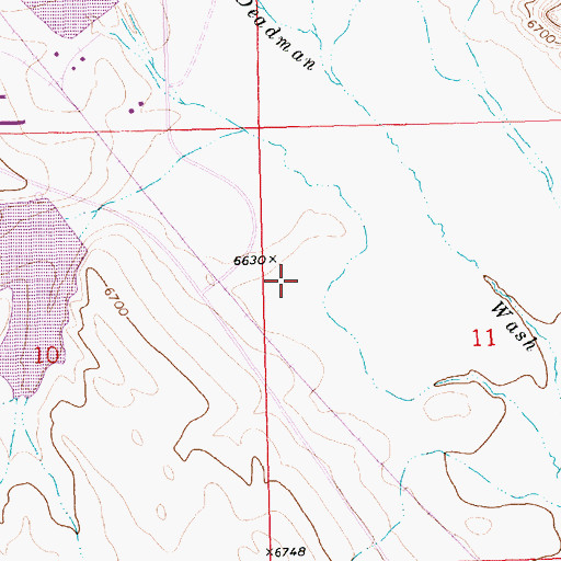 Topographic Map of Lecite Hills Mine, WY