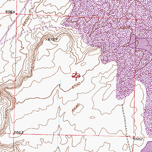 Topographic Map of Loco Bret A2C, C-2 Number One Mine, WY