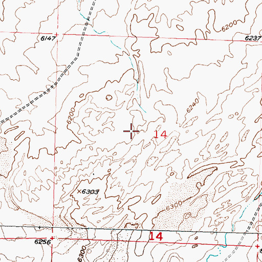 Topographic Map of Shot Numbers Nine and Ten Mine, WY