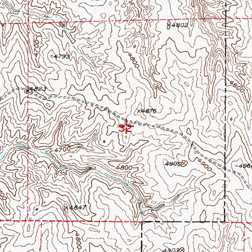 Topographic Map of Kerr-McGee Stan Seven and Eight Claims, WY