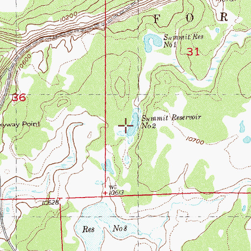 Topographic Map of Summit Reservoir Number 2, CO