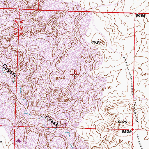 Topographic Map of Eagle Numbers Two and Four Mine, WY