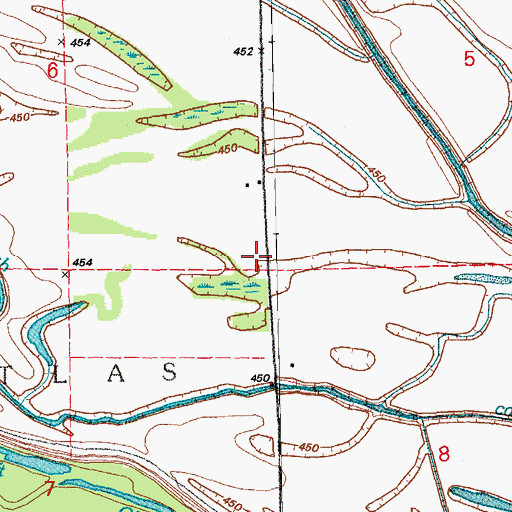 Topographic Map of Blackjack School (historical), IL