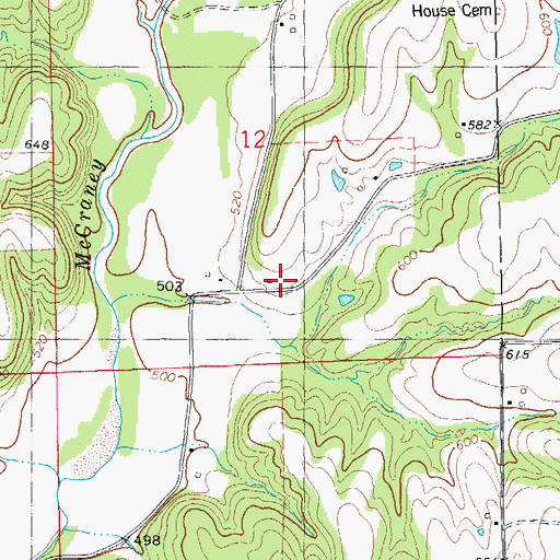 Topographic Map of Crabapple School (historical), IL