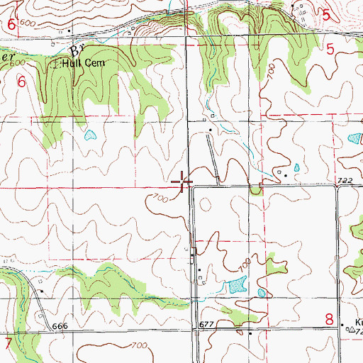 Topographic Map of Elm Grove School (historical), IL