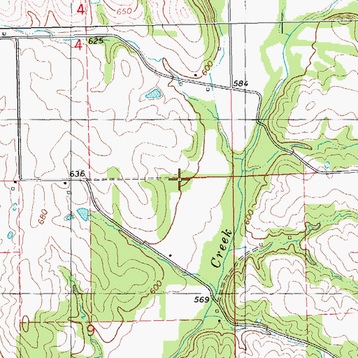 Topographic Map of Guss School (historical), IL