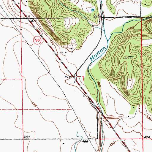Topographic Map of Horton School (historical), IL