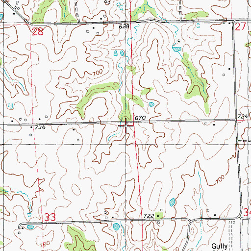 Topographic Map of Mound School (historical), IL