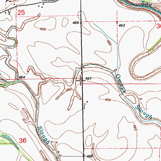 Topographic Map of Pfeiffer School (historical), IL
